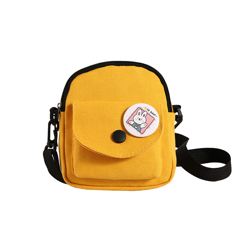 Women's Canvas Fashionable Korean Style Mobile Vintage Shoulder Bags