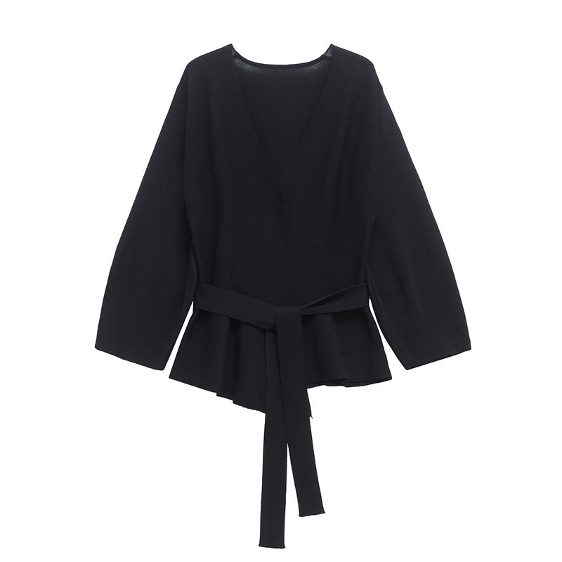 Women's Autumn Elegant Deep With Belt Padded Blazers