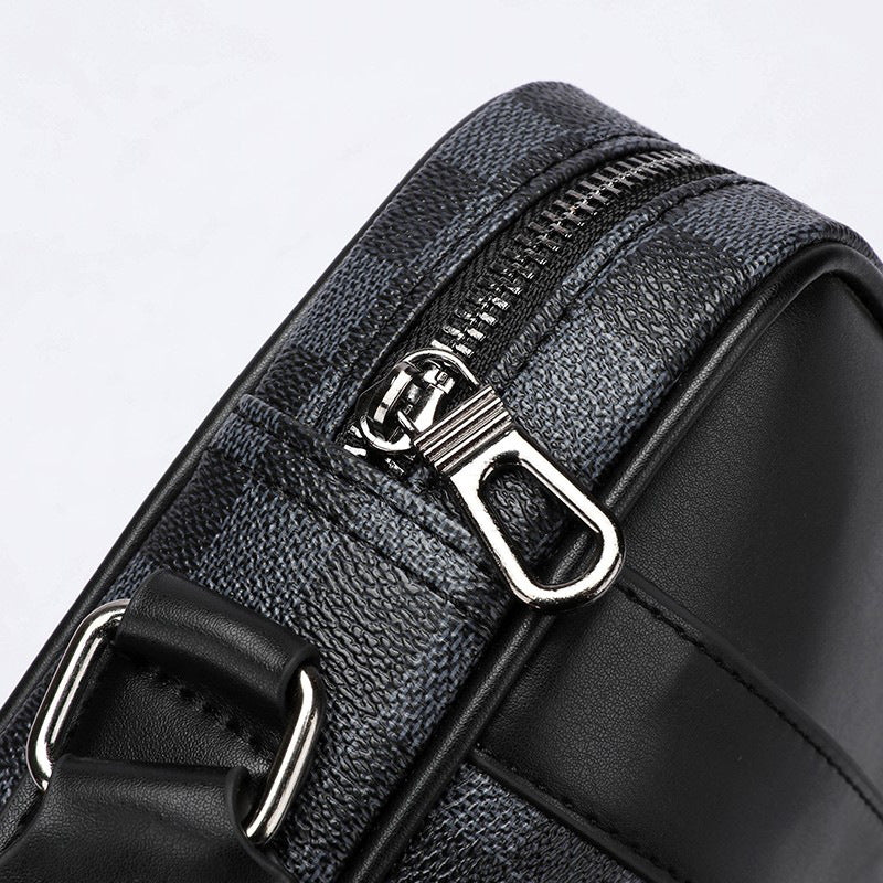 Men's Graceful Creative Plaid Fashion Leisure Men's Messenger Bags