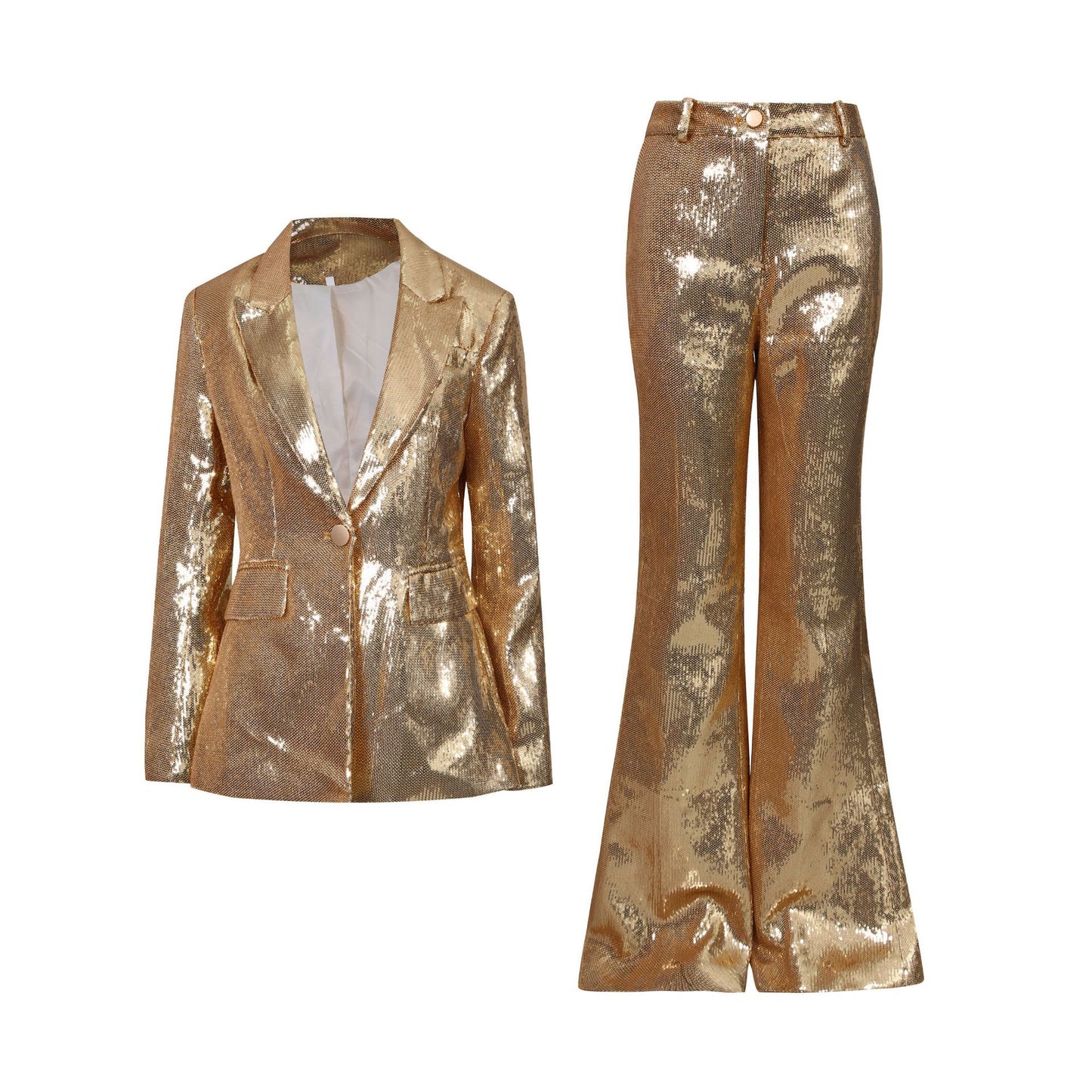 Fashion Trendy Style Personalized Sequined Collar Suits