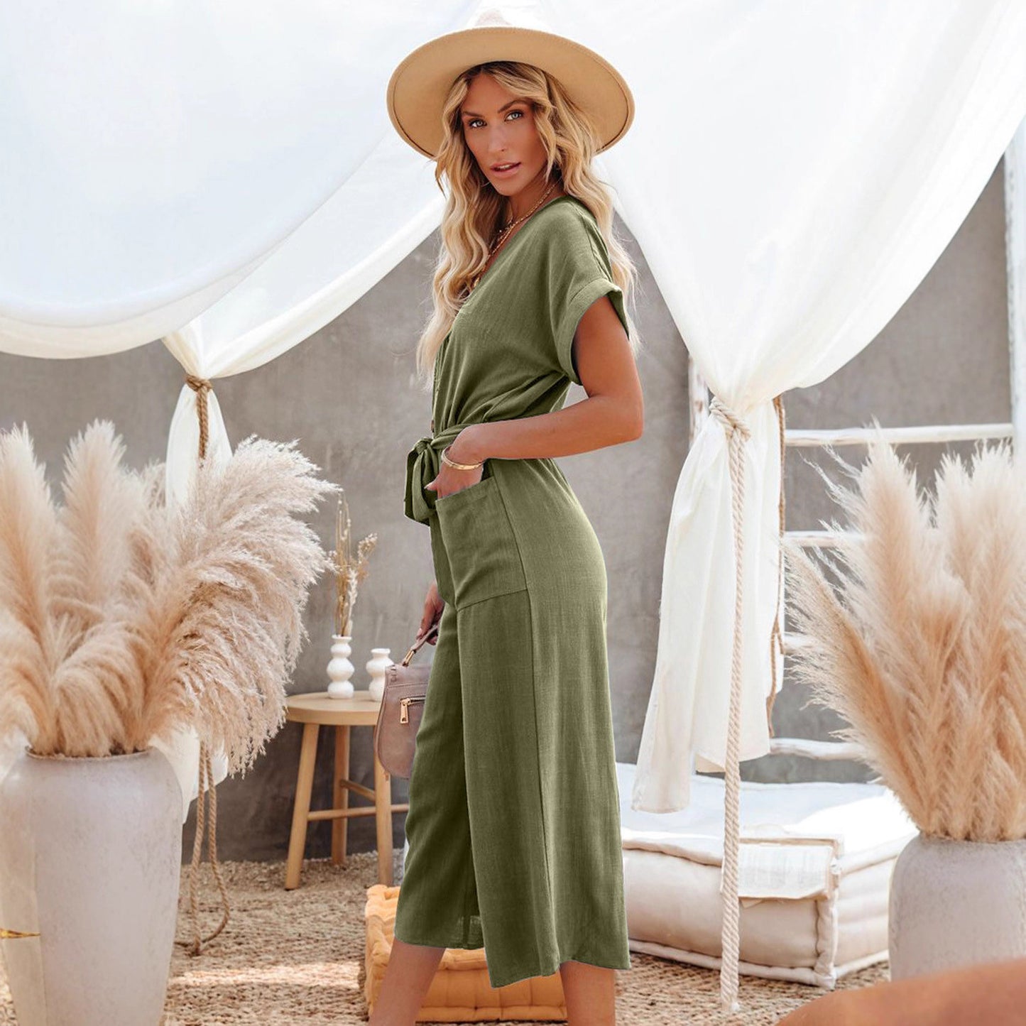 Charming Women's Summer Loose Casual Pocket Dress
