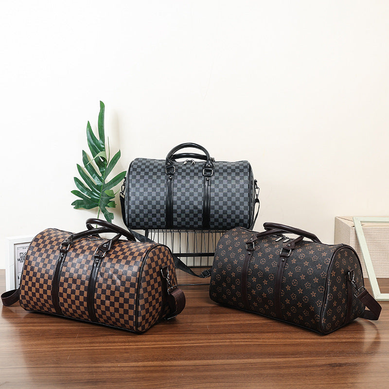 Autumn Short-distance Plaid Fashion Large Capacity Travel Bags