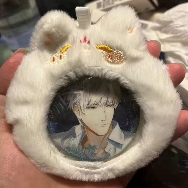 Fox Plush Bar Pendant Cartoon Transparent Display Card Holder