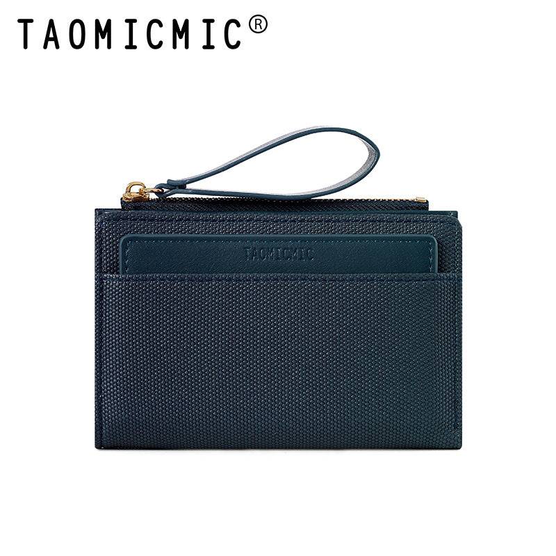 Women's Short Pocket Money Multiple Slots Canvas Pattern Ladies Wallets