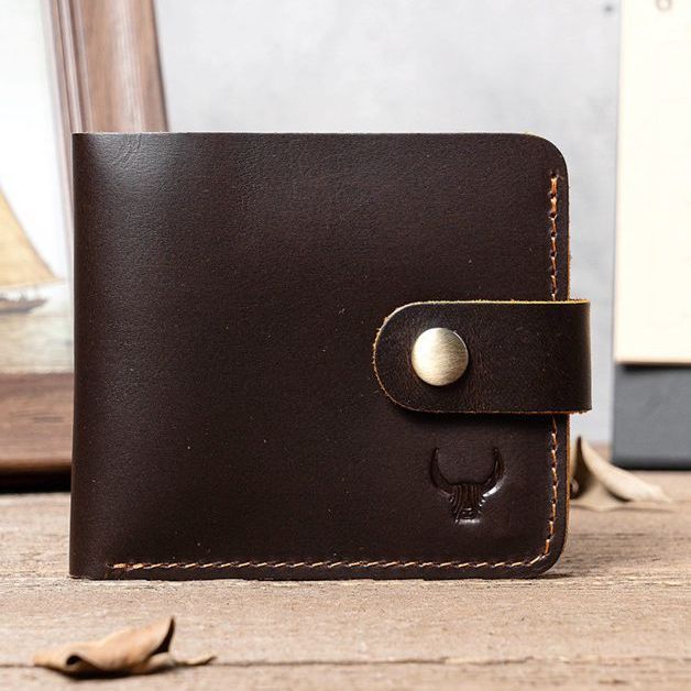 Men's Short Genuine Leather Money Simple Thin Card Holder