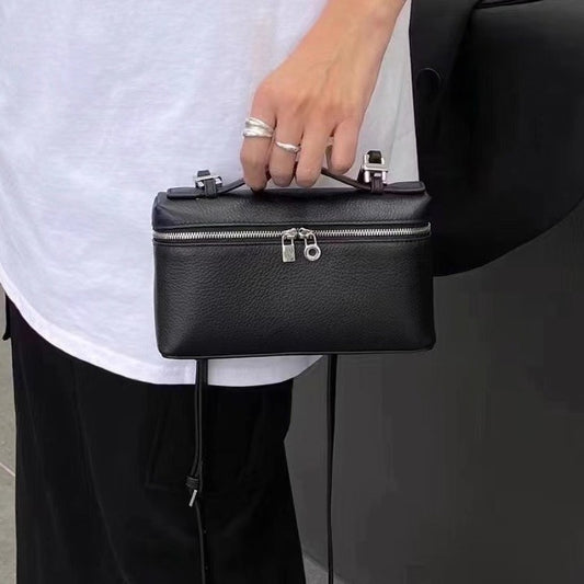 Leather Inside Outside Lunch Box Fashion Small Square Bags