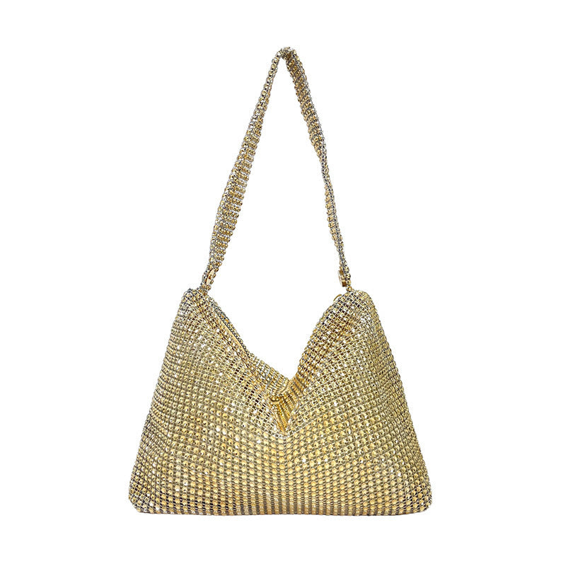 Women's Underarm Simple Fashion Clutch Color Rhinestone Evening Bags