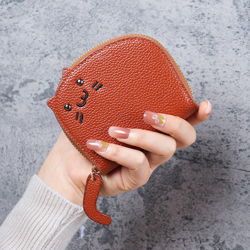 Women's Cat Cute Multiple Slots Advanced Cartoon Purses