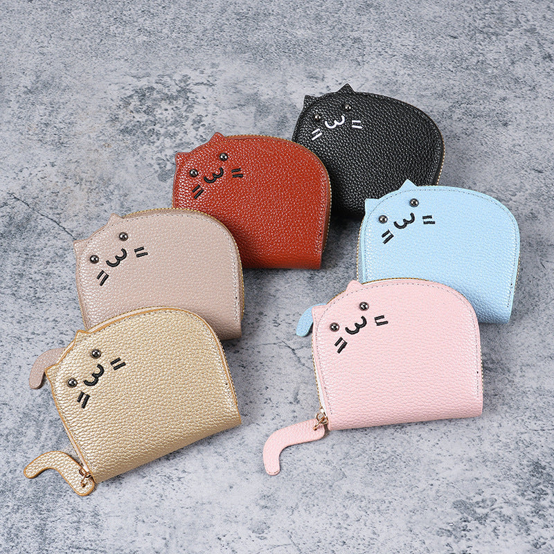 Women's Cat Cute Multiple Slots Advanced Cartoon Purses
