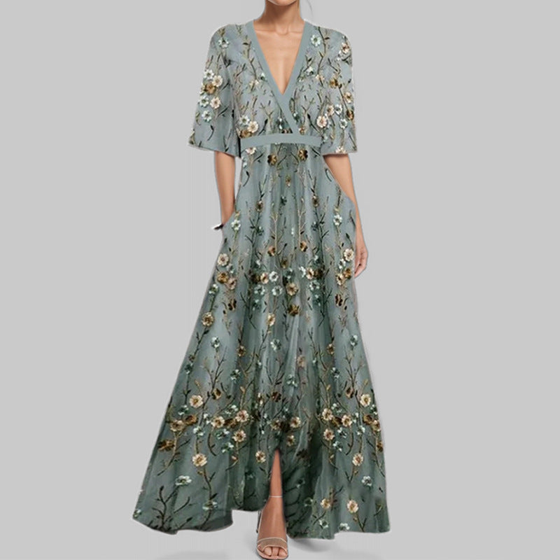 Women's Elegant Graceful Printed Pleated Large Length Skirts