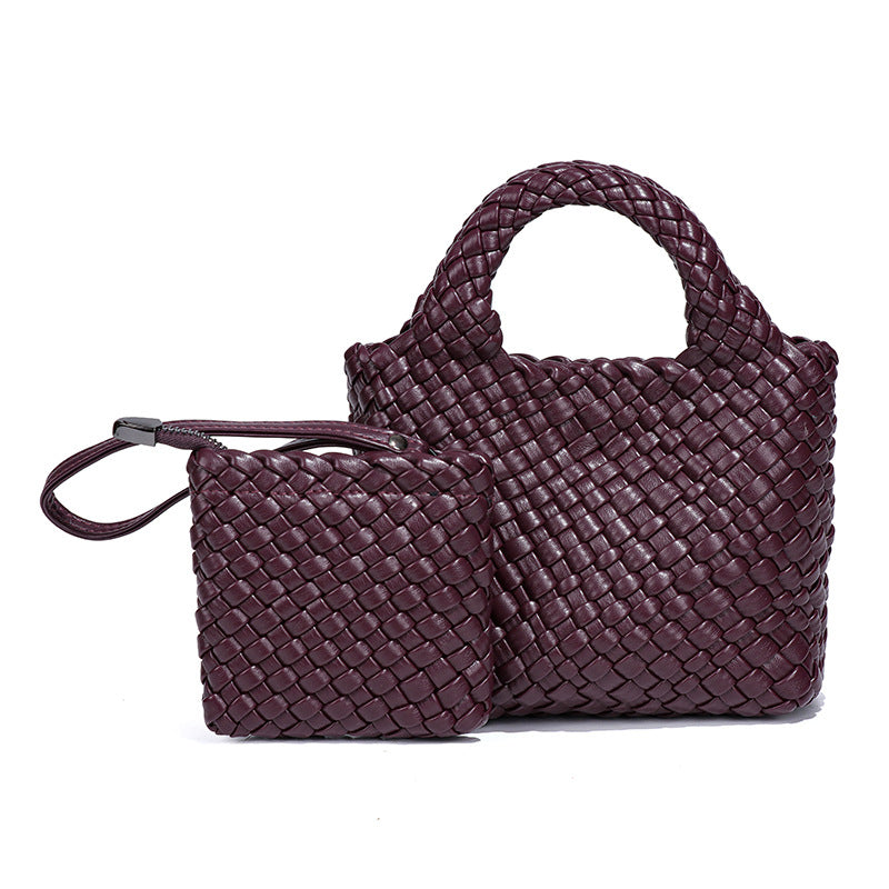 Women's Fresh Hand Woven Solid Color Vegetable Bags