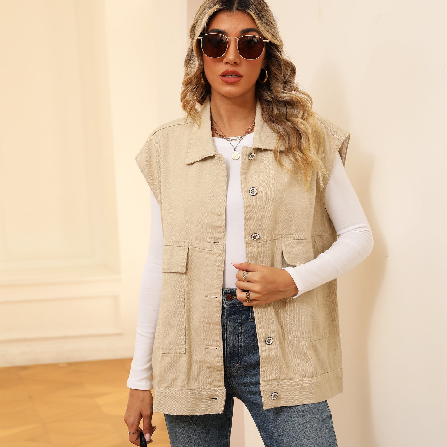 Women's Summer Denim Waistcoat Fashion Sleeveless For Vests