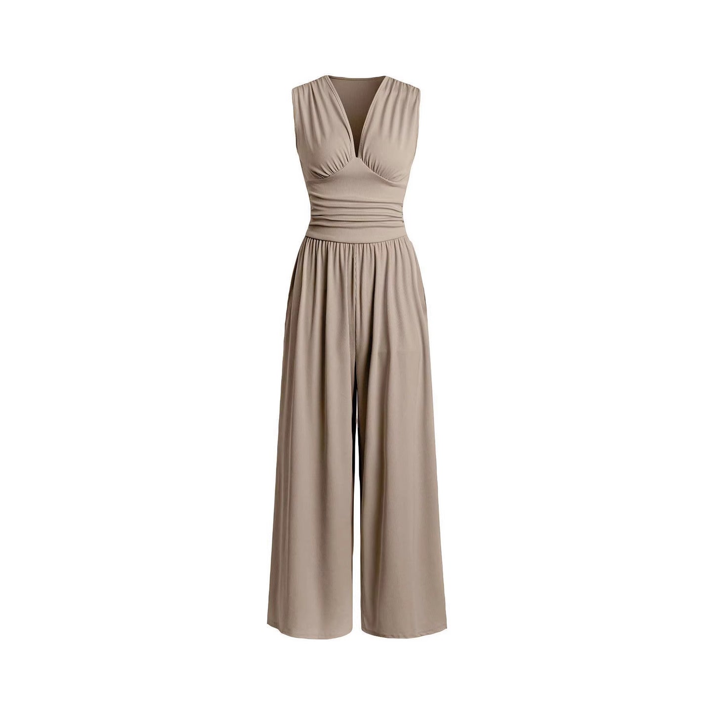 Creative Women's Sleeveless Loose Wide Leg Pants