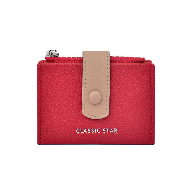 Korean Style Dopamine Color Matching Jump Simple Large Ladies Wallets