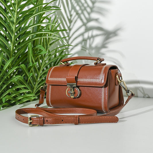 Women's Niche Genuine Leather High-grade Light Luxury Crossbody Bags