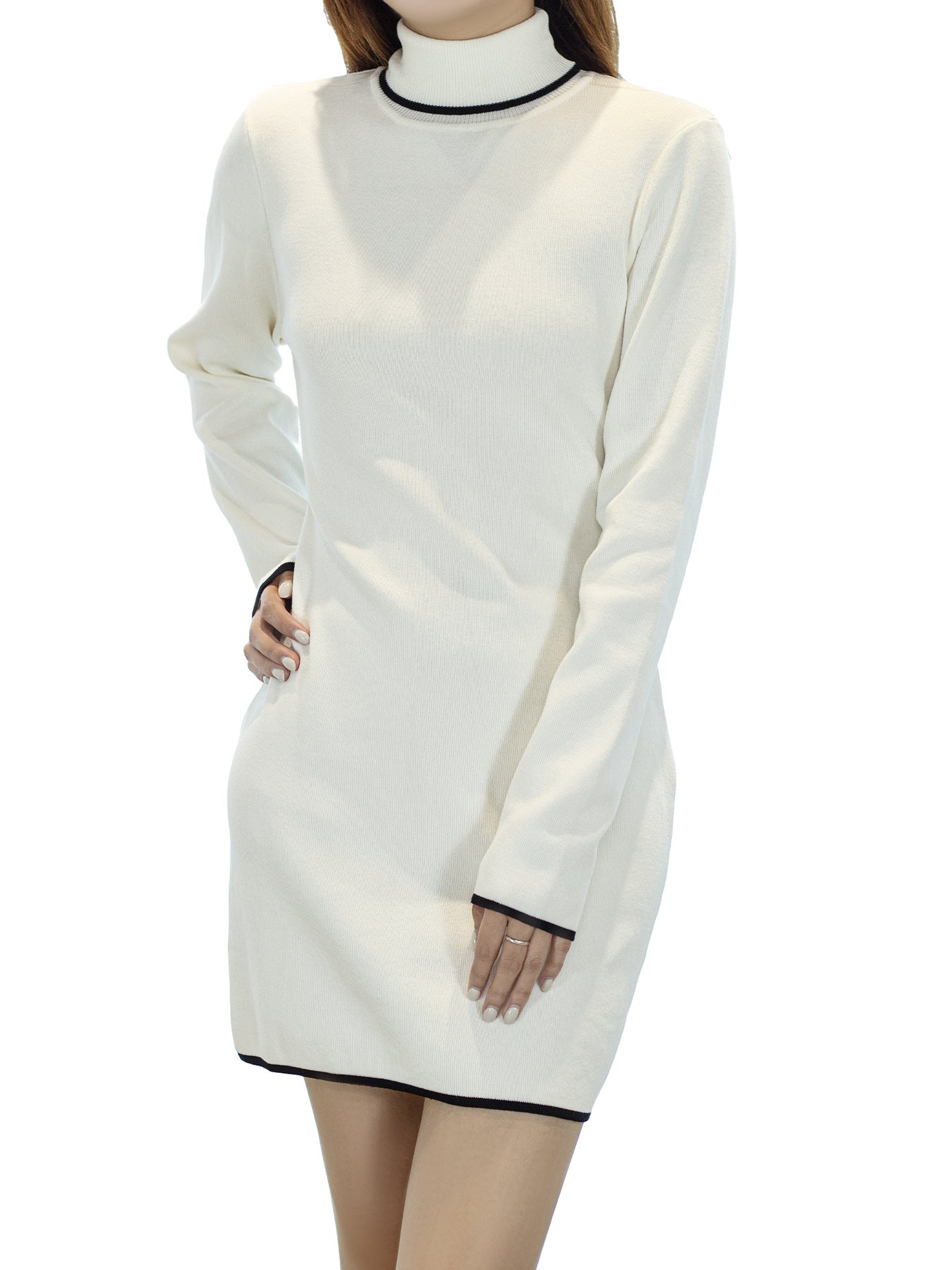 Women's Dress Knitted Long Sleeve Slim Fit Female Dresses