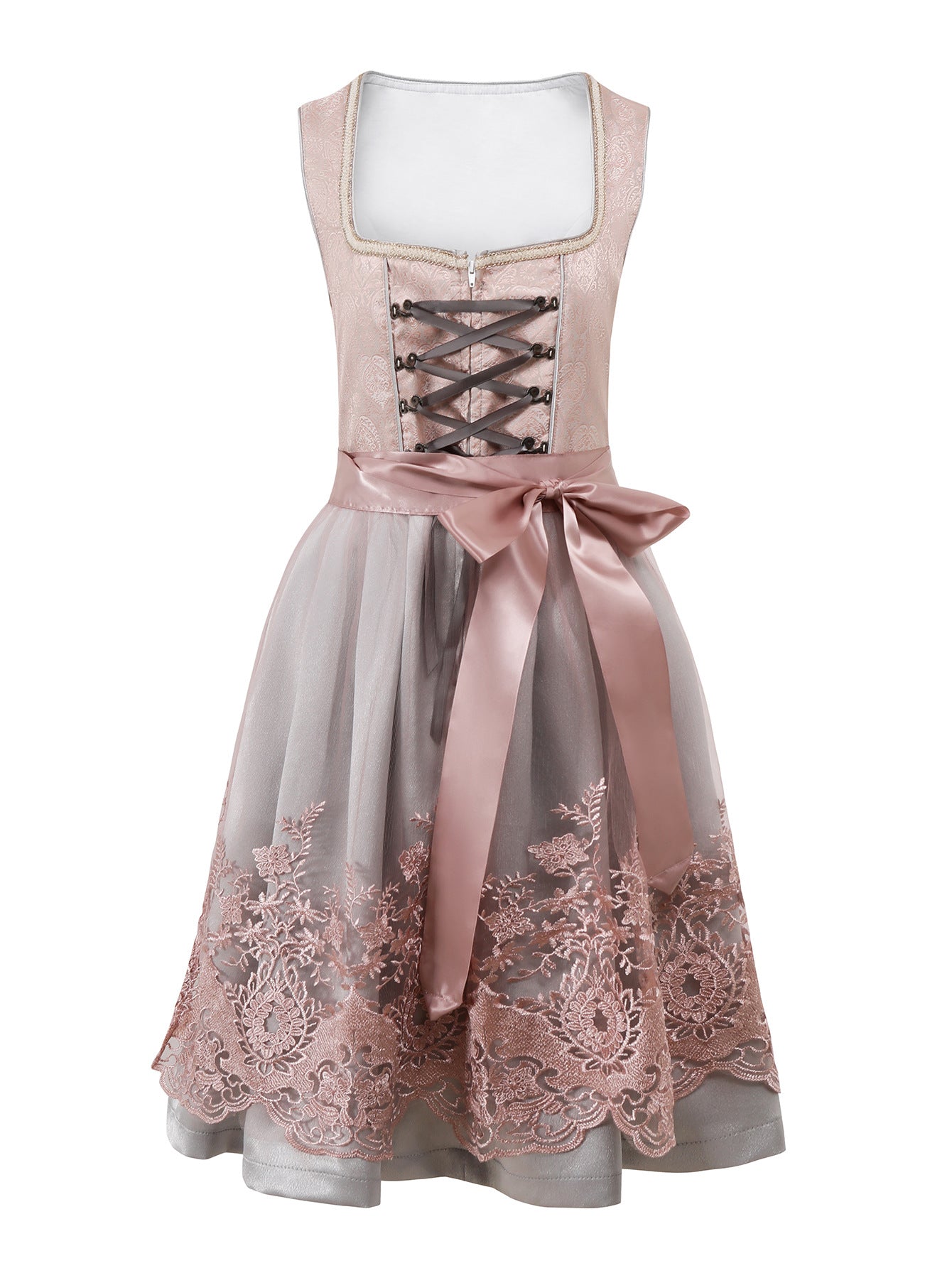 Women's Hot Maid Beer Sleeve Tied Dress Dresses