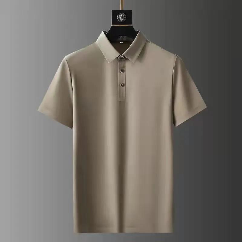 Men's Elastic Short-sleeved Two-piece Lapel Thin Suits