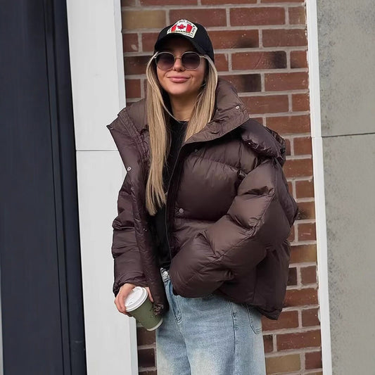 Women's Fashion Autumn Casual Loose Hooded Warm Coats
