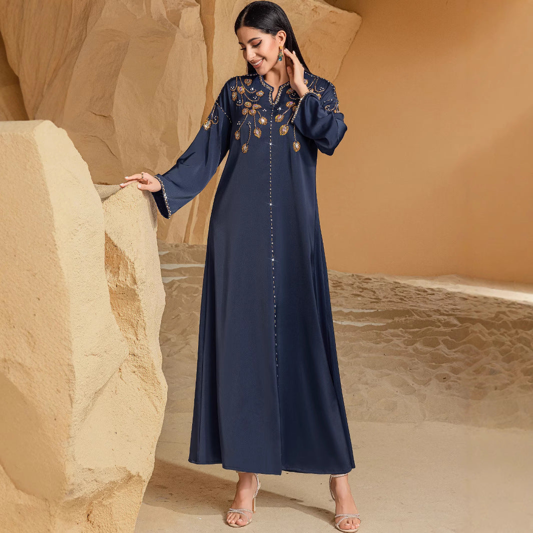 Dark Blue Saudi Arabia Diamond Dress Dresses