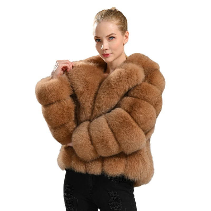 Women's Comfortable Imitation Fur Overcoat Fashion Coats