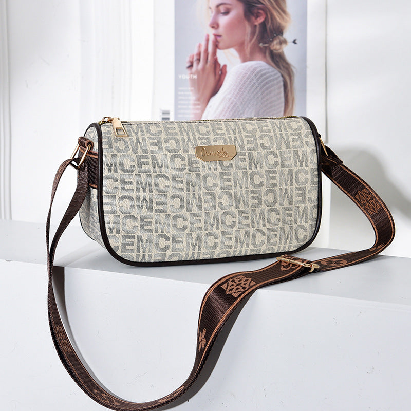 Women's Fashion Simple Retro Textured Autumn Crossbody Bags