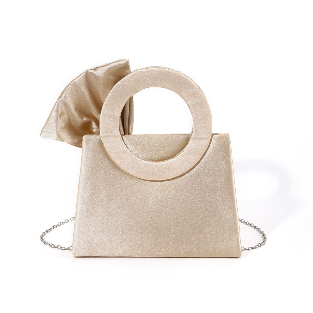 French Style Design Solid Color Bow Handbags