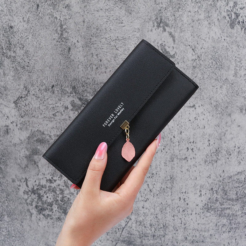 Women's Slouchy Charming Fresh Leaf Document Ladies Wallets