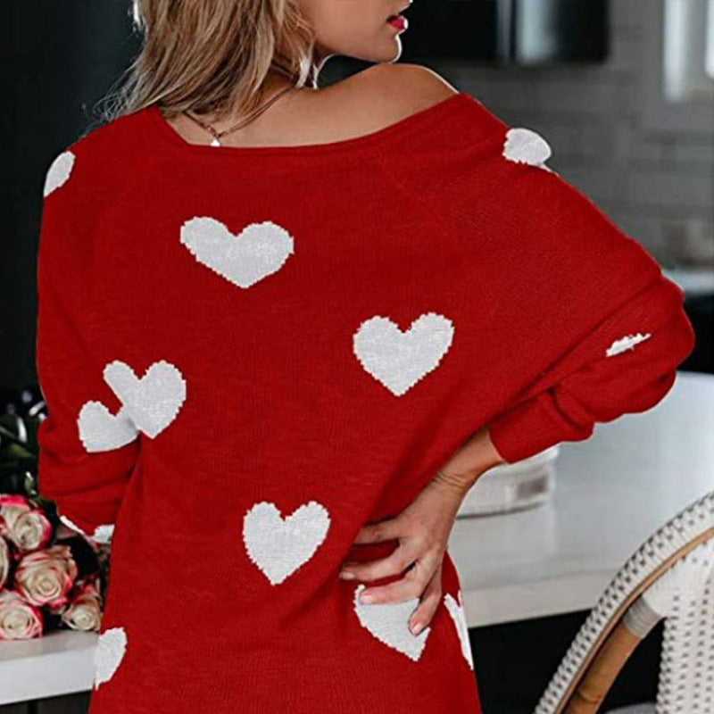 Women's Stylish Valentine's Day Long Sleeve Sweaters