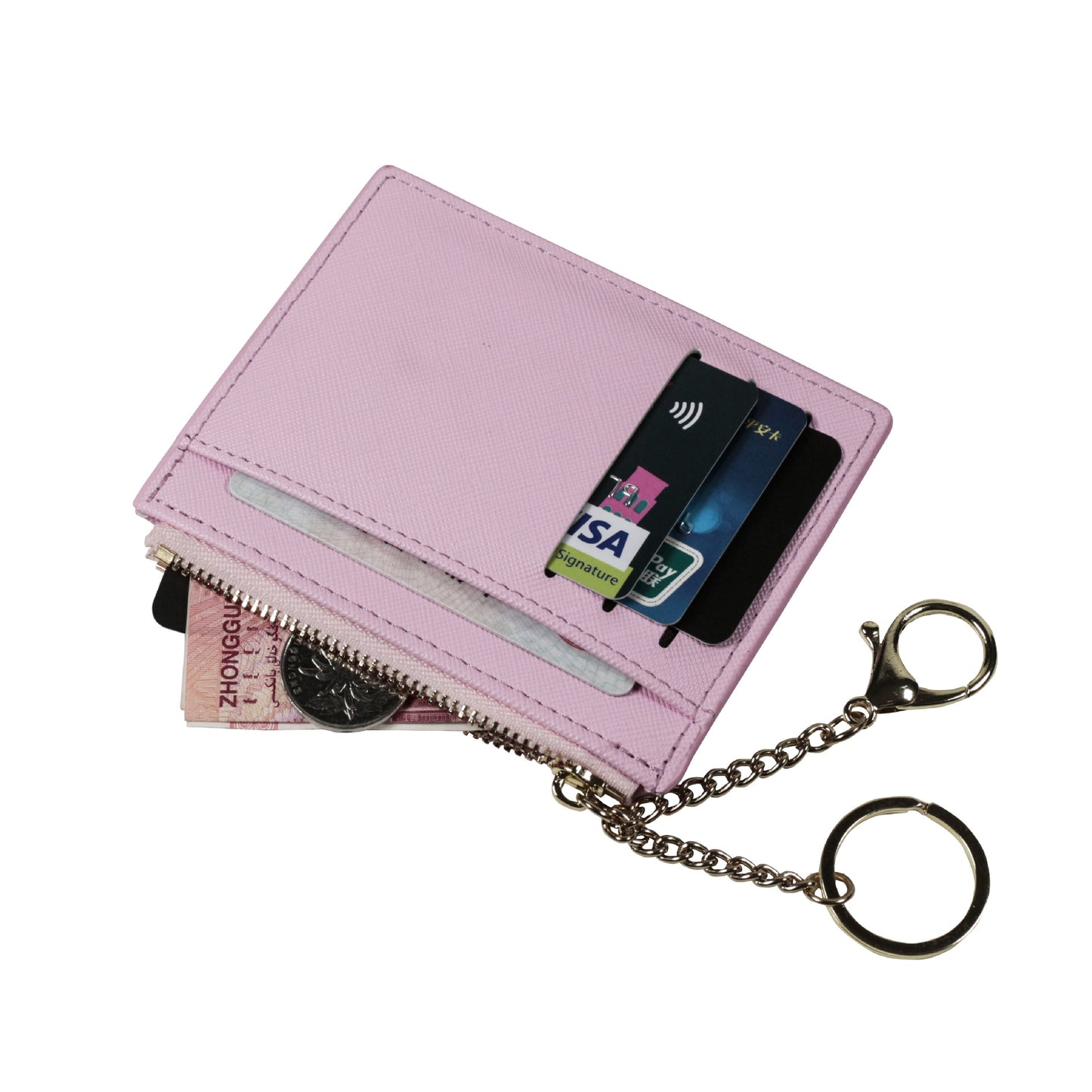 Korean Style Candy Color Simple Zipper Card Holder