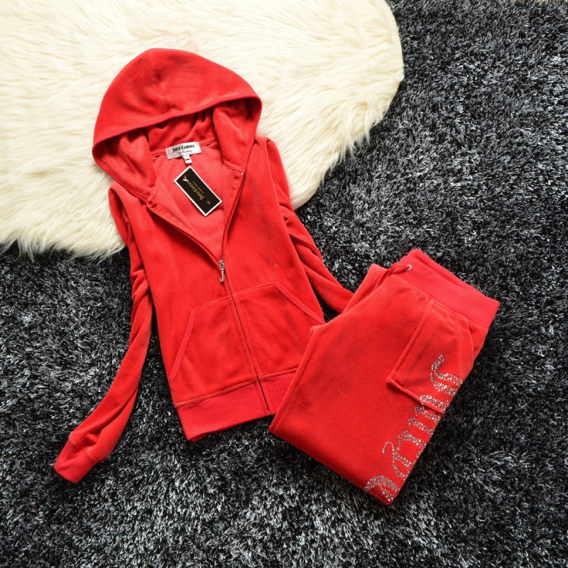 Women's Silk Veet Crown Hot Drilling Lettered Coats