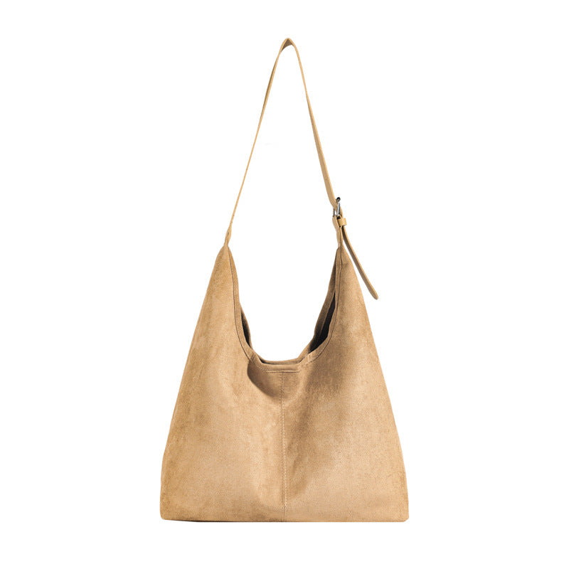 Women's Retro Leisure Commute Large Capacity Suede Bags