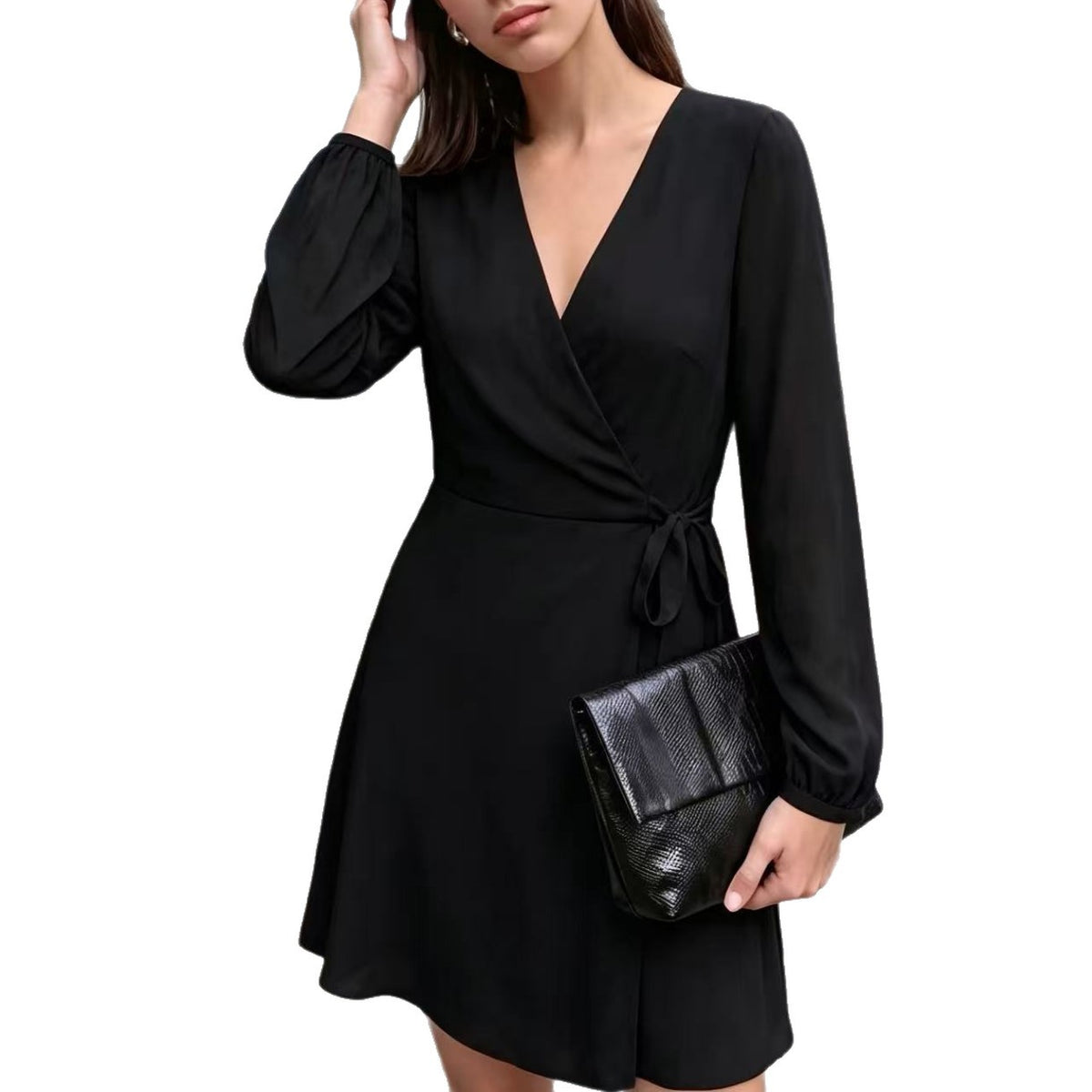 Women's Wrap Long-sleeved Bubble Sleeve Banquet Skirts