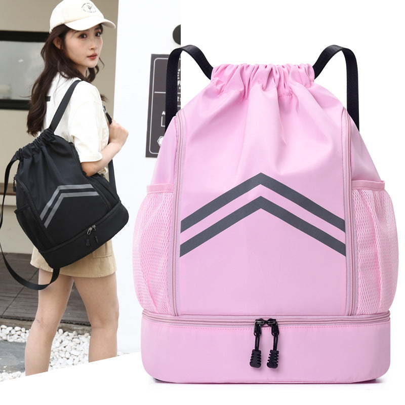 Large Capacity Fitness Exercise Waterproof Drawstring Sports Backpacks