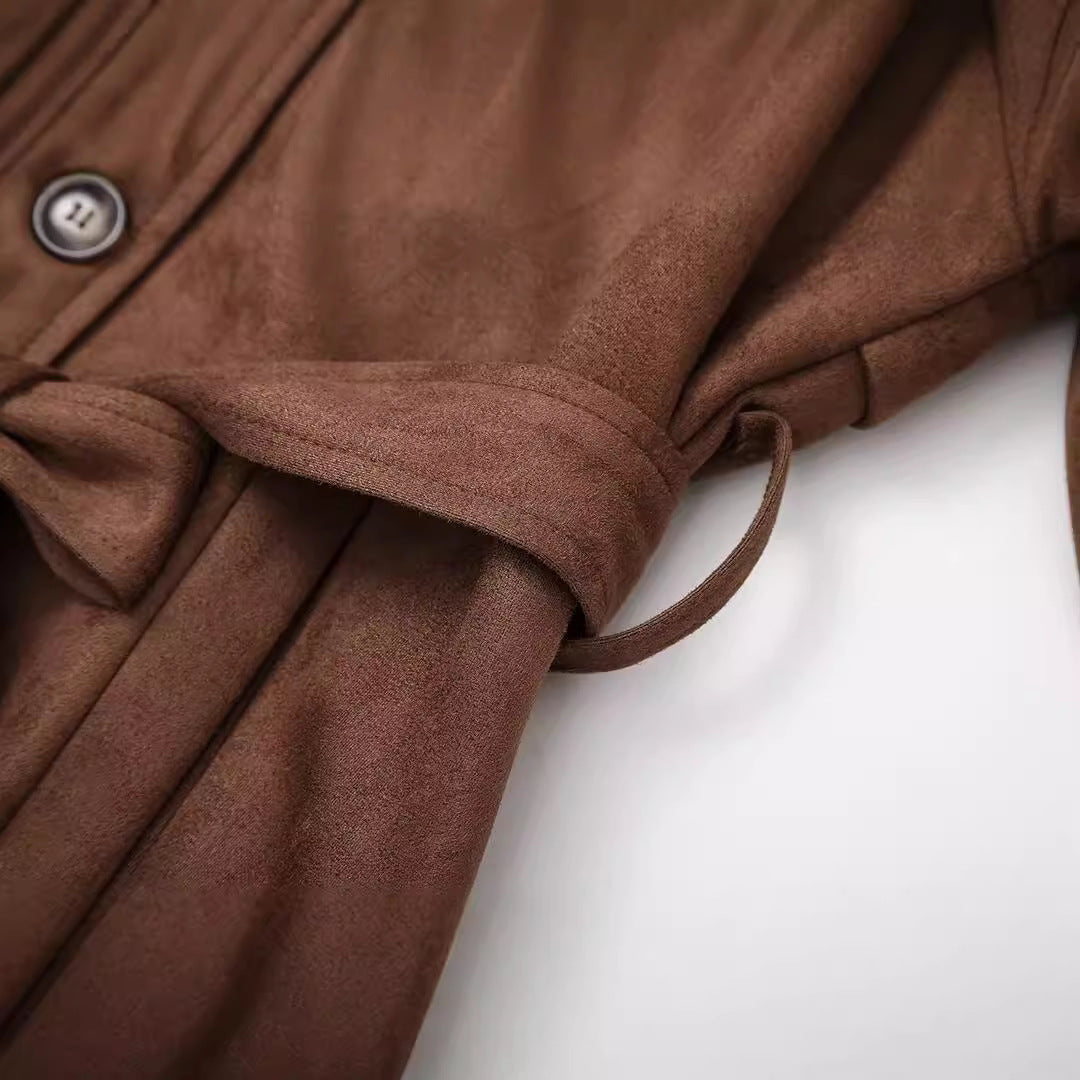 Women's Winter Double Button Lapel Long Trench Coats