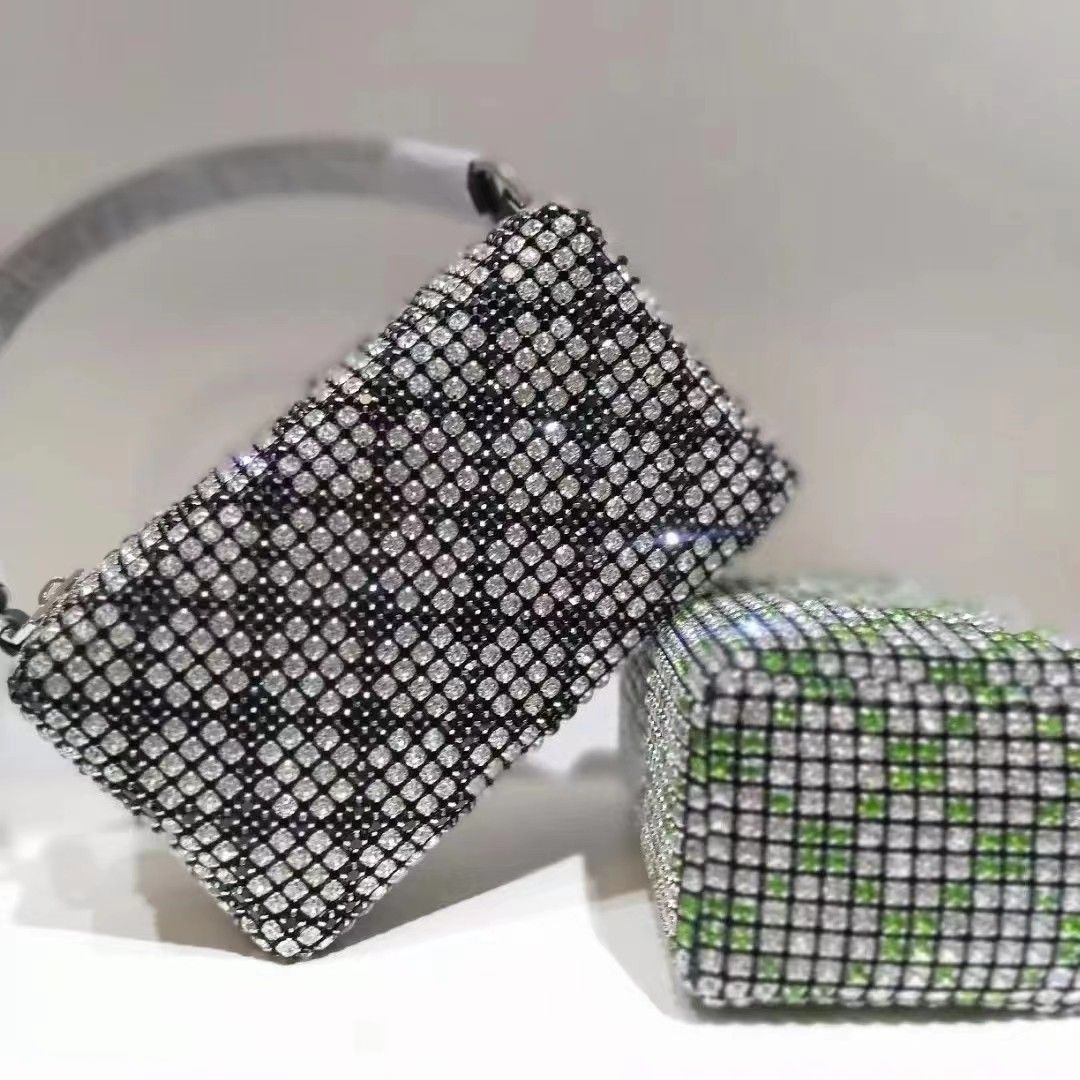 Women's King Diamond Fashion Genuine Leather Small Square Bags