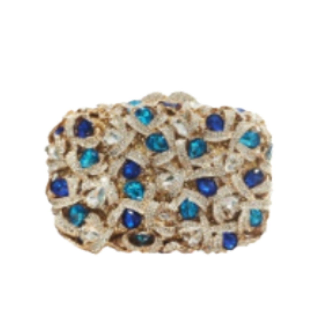 Women's Colorful Luxury Full Steamed Crystal Bun Evening Bags