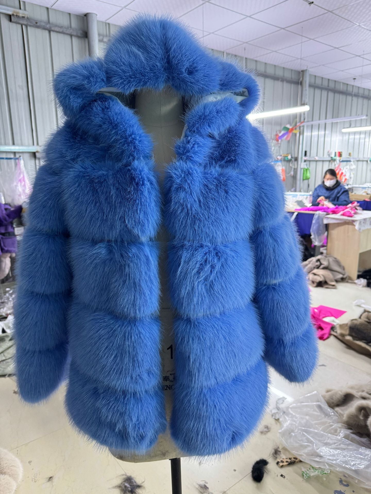 Women's Imitation Fur Fox Hooded Artificial Coats