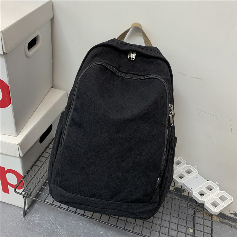 Korean Style Simple Couple Large Capacity Middle School Students' Schoolbags