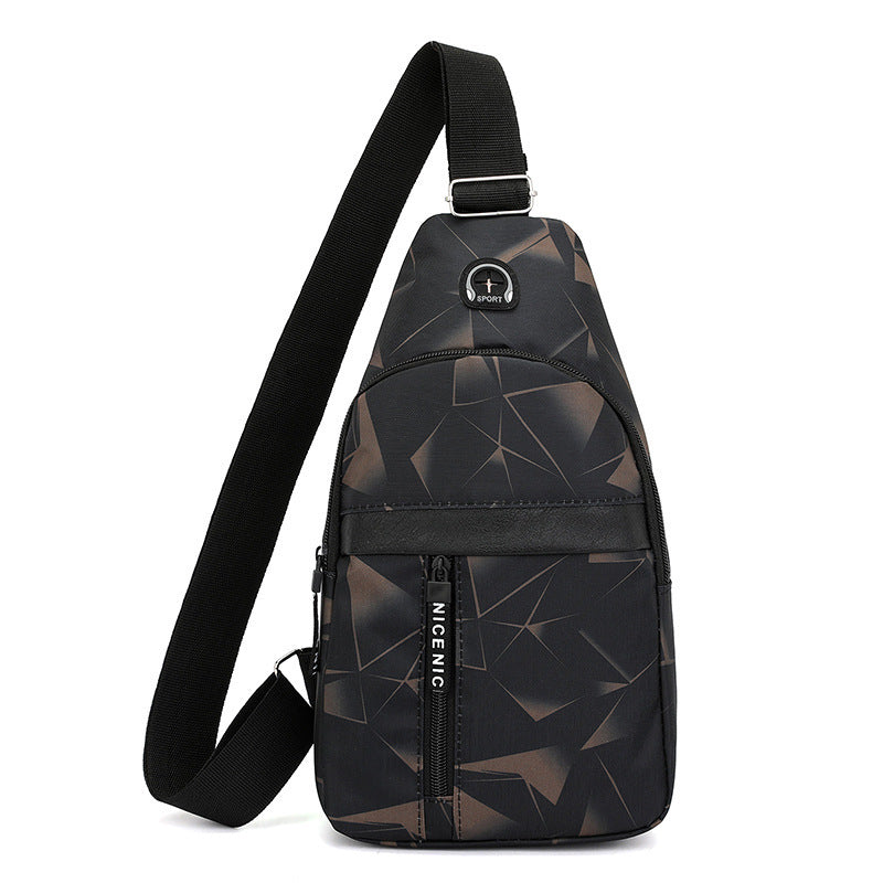 Street Personality Printed Design Korean Fashion Simple Men's Chest Bags