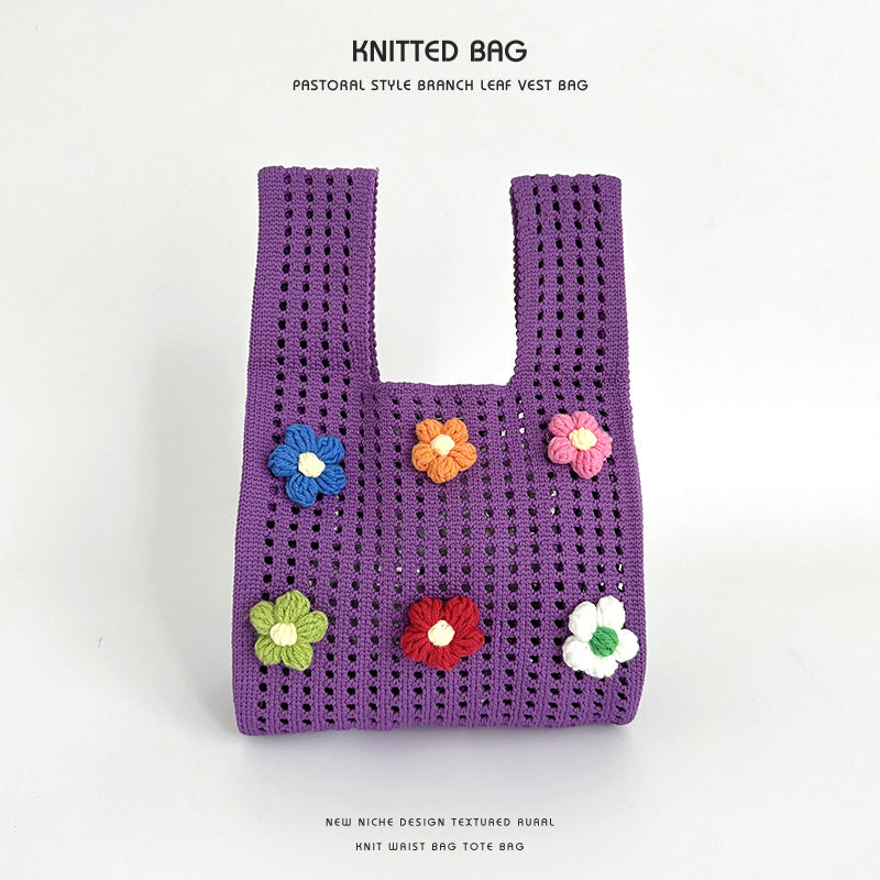 Women's Knitted Wool Version Versatile Hand Carrying Handbags