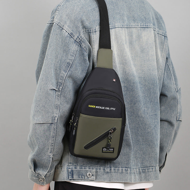 Men's Waterproof Multifunctional Lightweight Single Handsome Large Men's Chest Bags