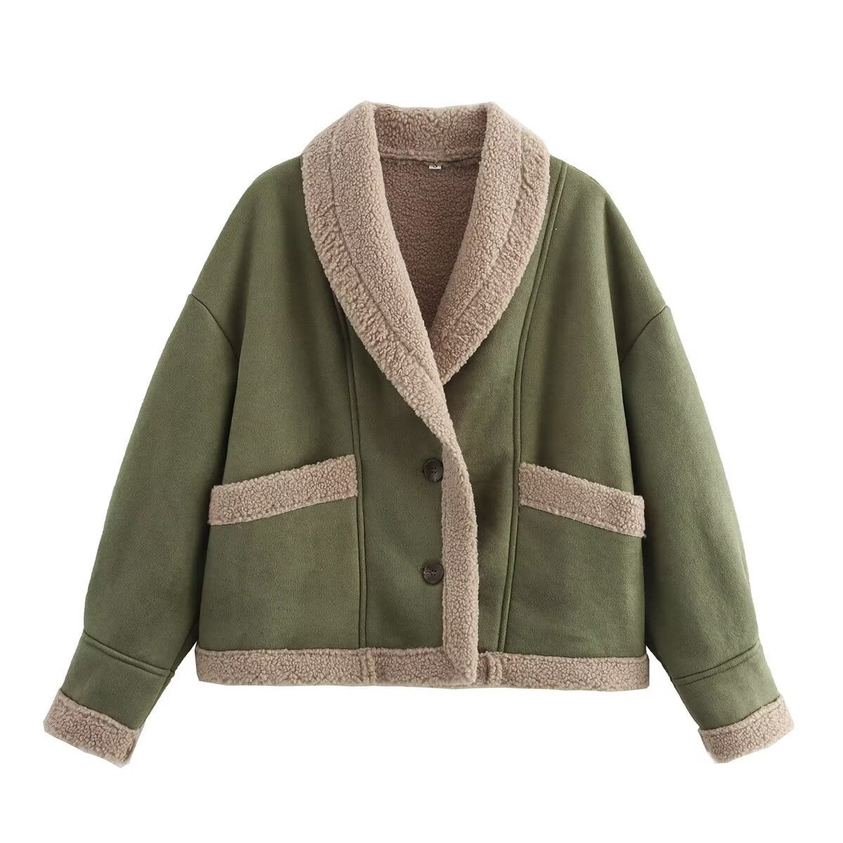 Women's Colors Fur Integrated Lamb Wool Thick Coats
