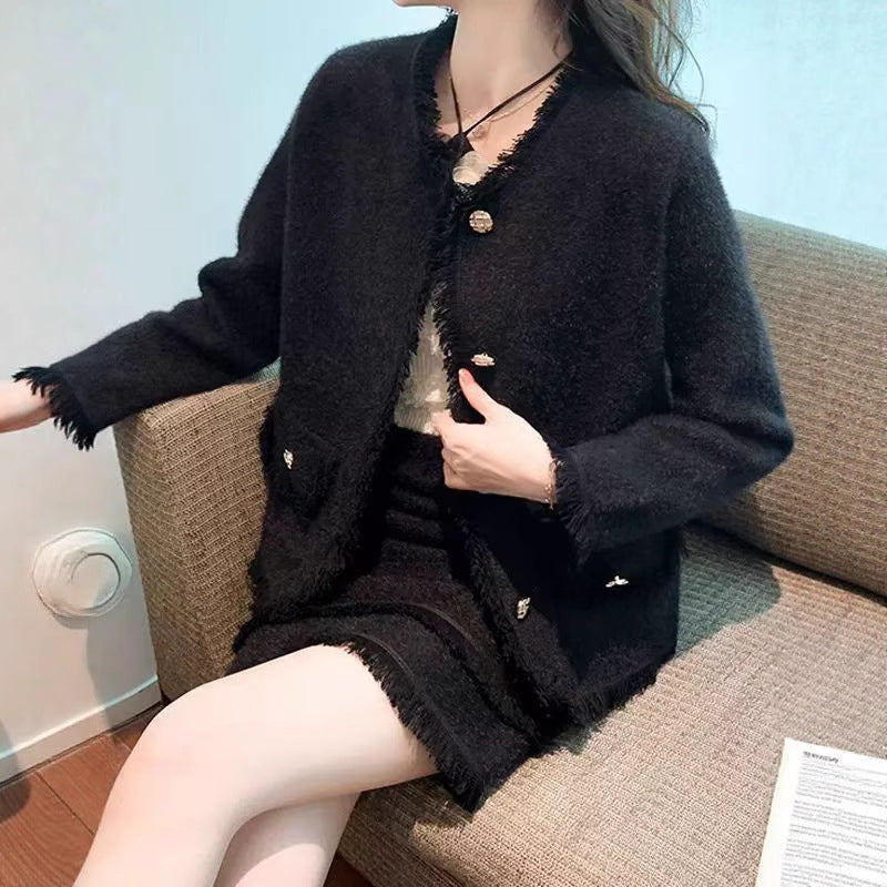 Women's Style Artificial Mink Fur Loose Outer Coats
