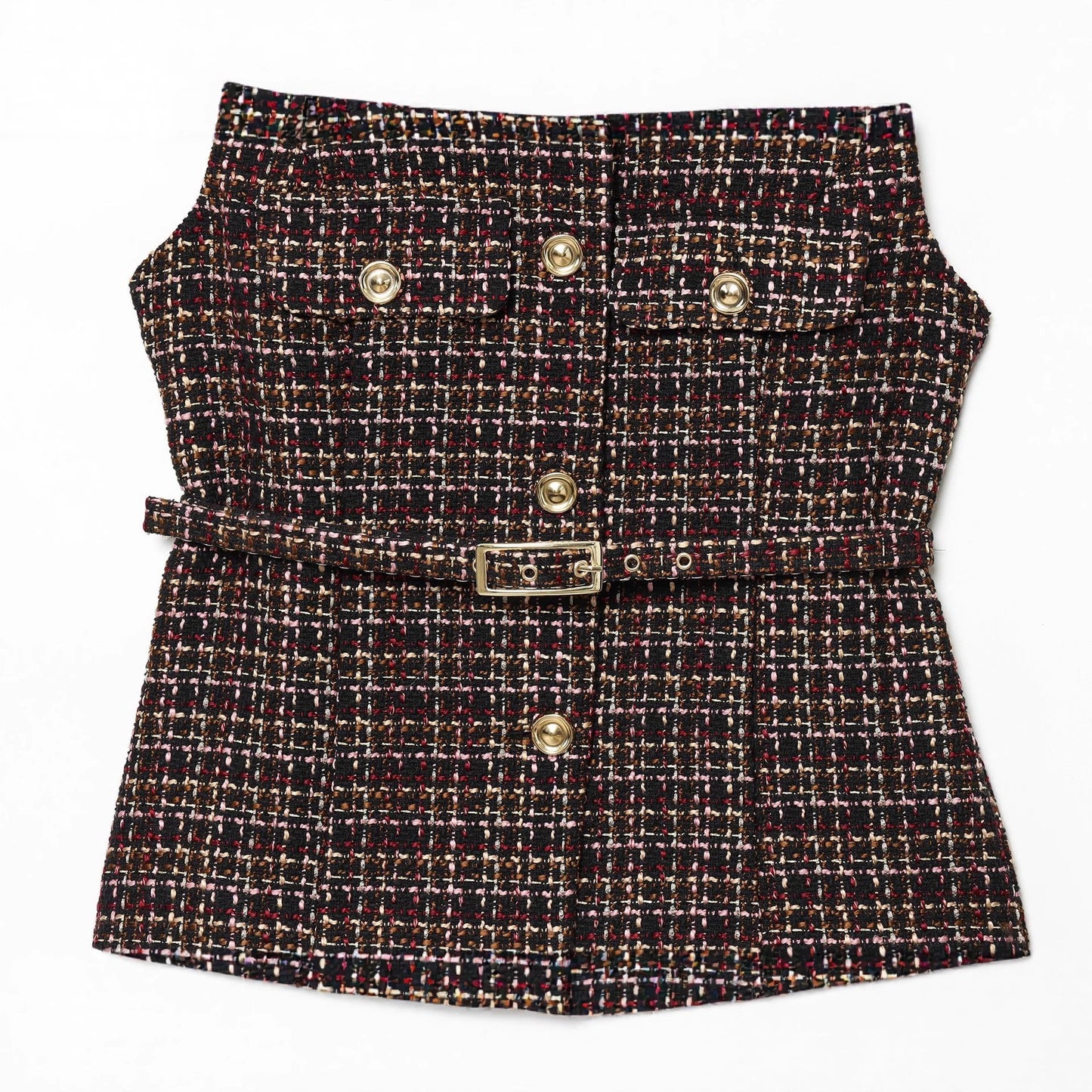 Women's Beautiful Fashionable Belt Decorative Texture Vests