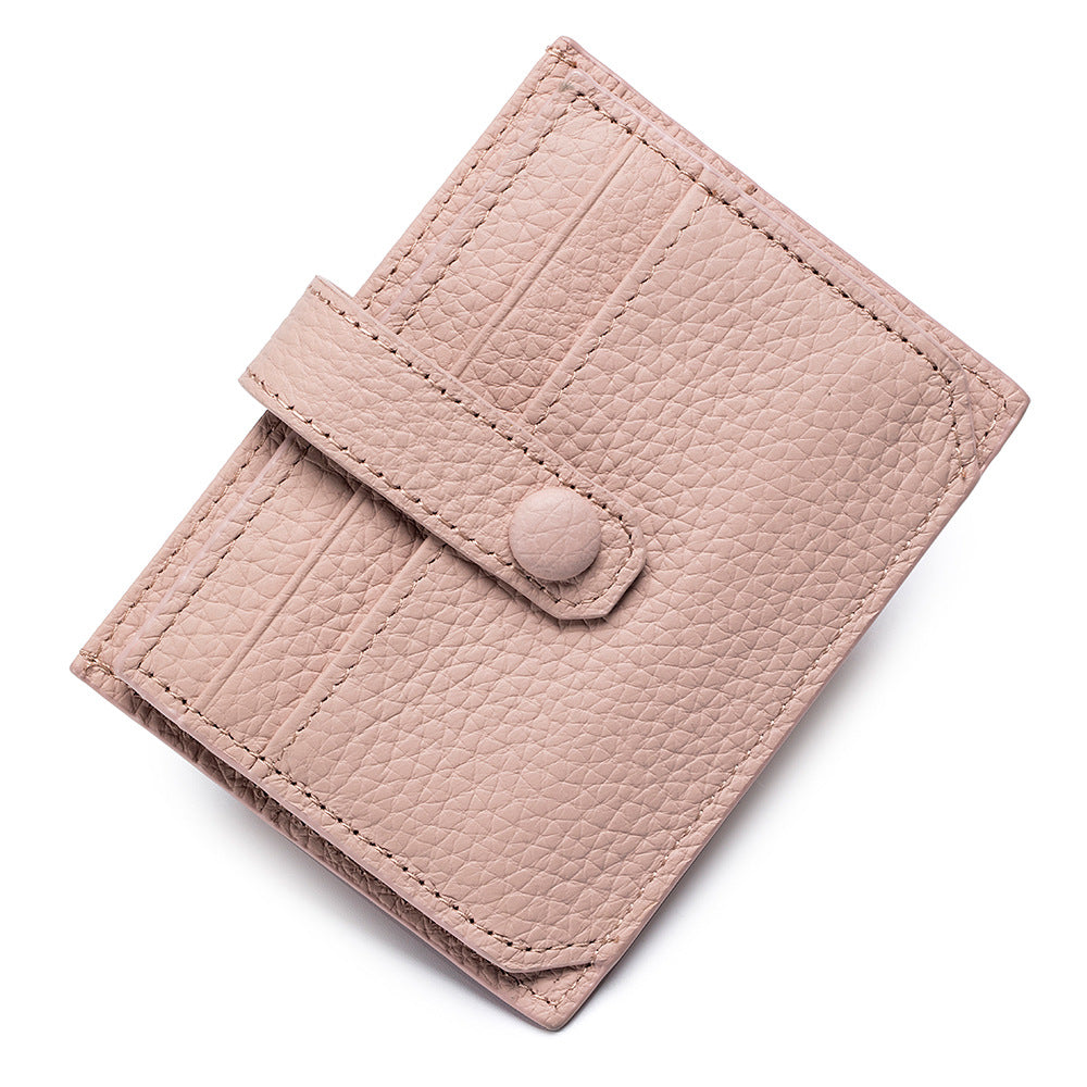 Women's Fashion Genuine Leather Made Korean Storage Card Holder