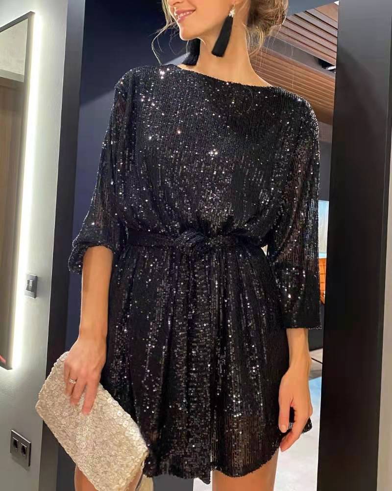 Festival Party Fashionable Sequins Sequin Color Dresses