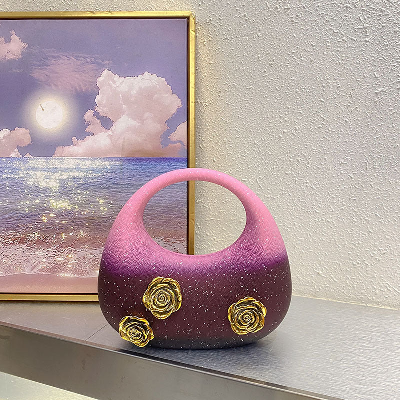 Charming Golden Rose Advanced Carrying Simple Handbags