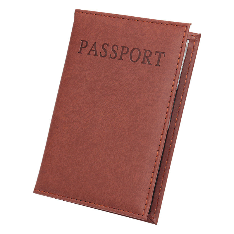 Leather Passport Jacket Short Thin Cover Id Package