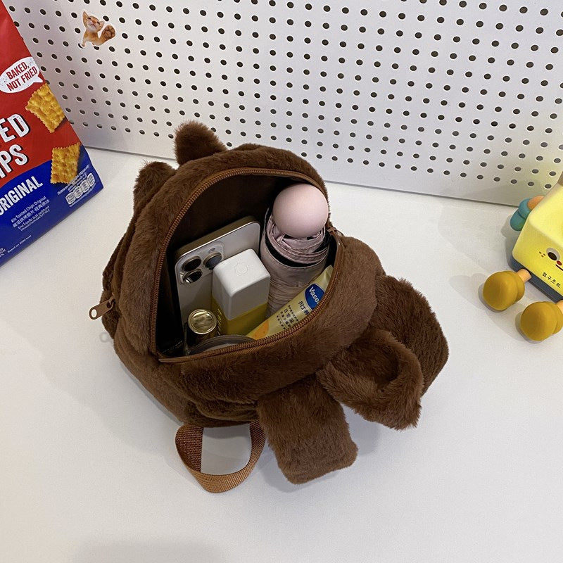 Cute Doll Furry Girlish Lovely Mini Backpacks
